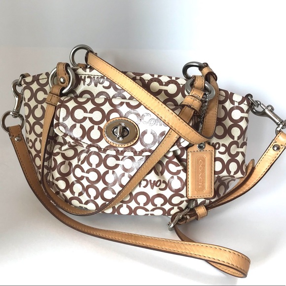 Coach Leah Optic Art Coated Canvas Small Crossbody and Clutch - Picture 3 of 13
